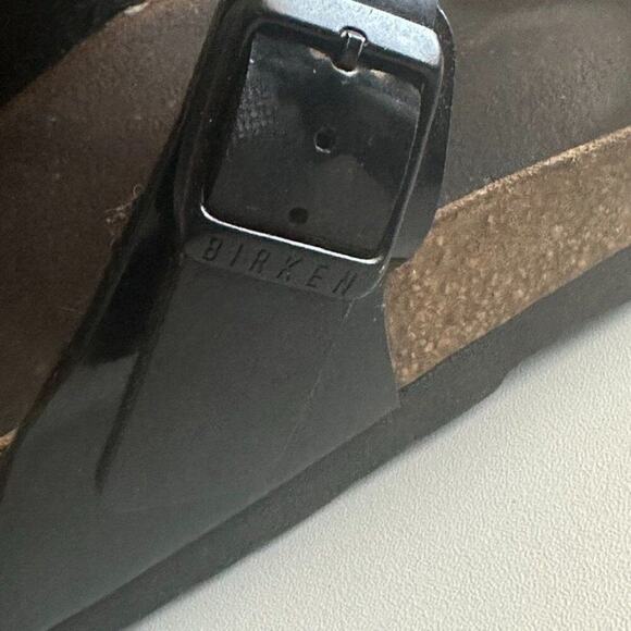 Birkenstock Gizeh Leather Thong Sandals‎ Women's 37/6 Black Patent - Picture 6 of 13